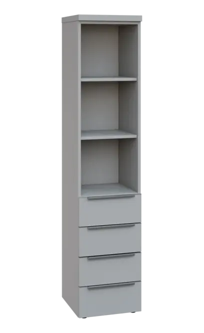 SIN 5 - 44ZN kancelářská skříň, 4-zásuvková/nika, 1820x400x400, šedá